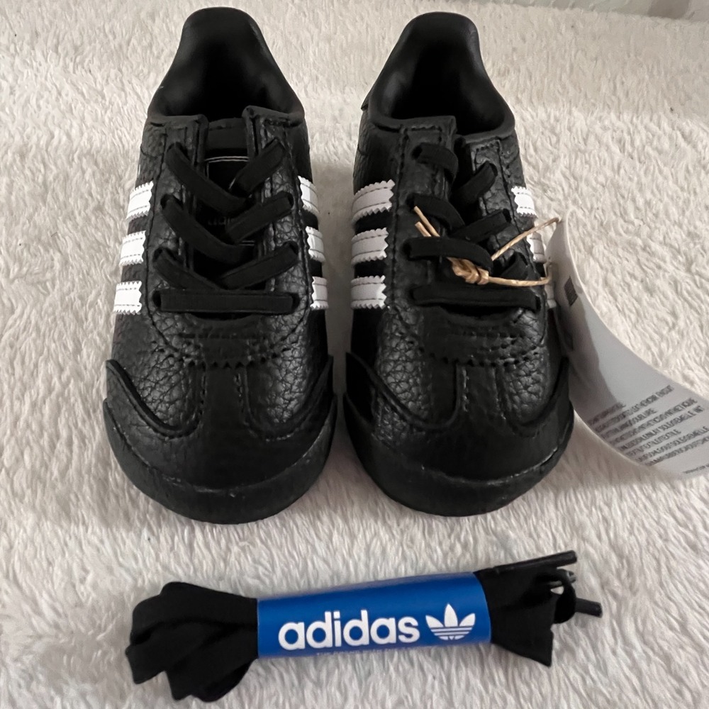 Adidas Samoa I Shoes Size 4K Kids Boys Girls Black And White Youth Unisex JH6779